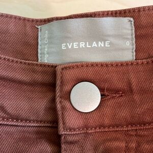 Everlane, The Straight-Leg Crop, Cocoa Brown, size 0
